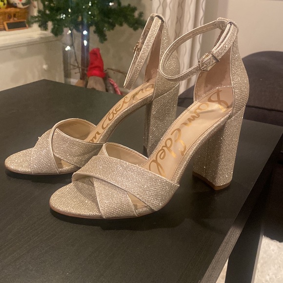 Sam Edelman sparkly block heel!  Worn once. Size 9 - Picture 4 of 5